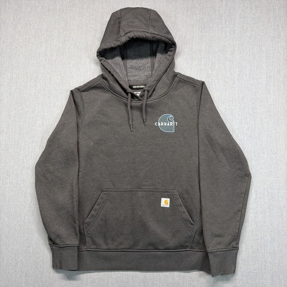 Carhartt Pullover Hoodie Sweatshirt Rain Defender Men's Relaxed Fit Size Medium